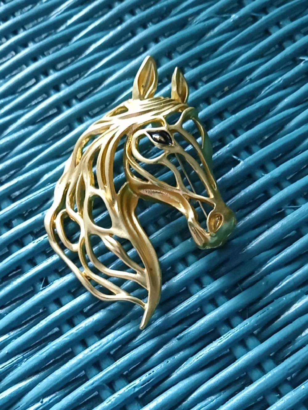 Gold Horse Brooch
